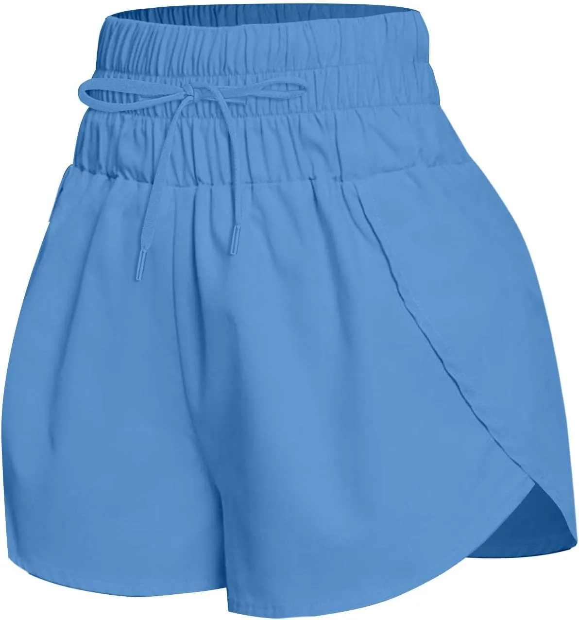 2 in 1 High Waisted Running Shorts for Women 3" Split Breathable for Athletic Tennis Gym Workout with Pockets