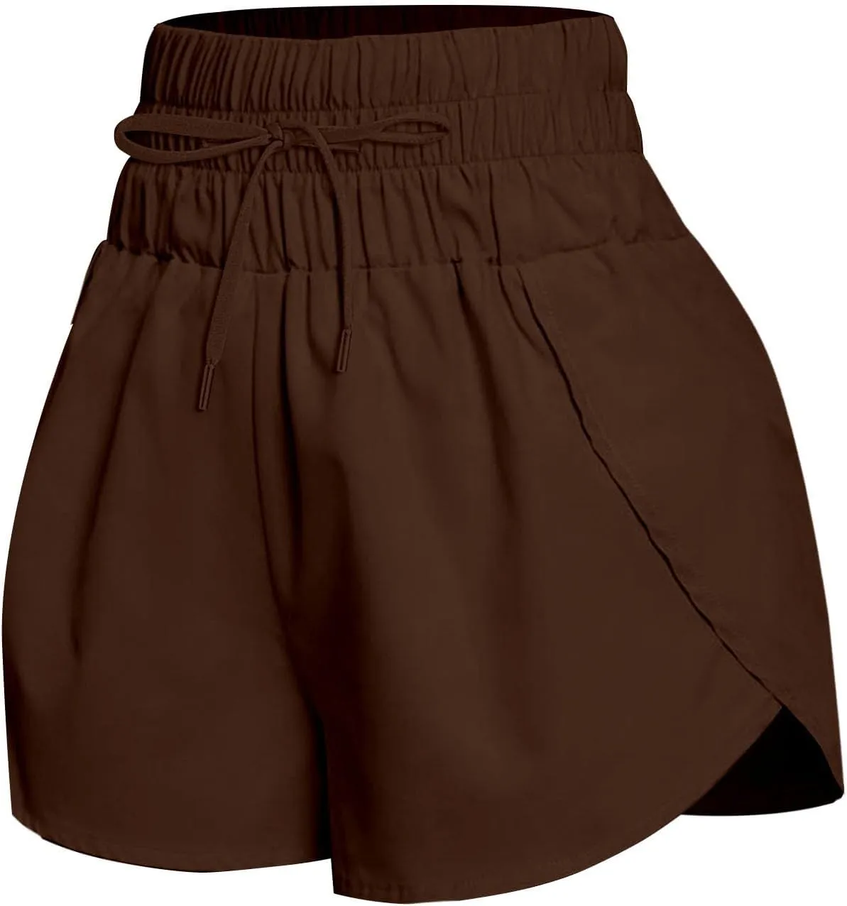 2 in 1 High Waisted Running Shorts for Women 3" Split Breathable for Athletic Tennis Gym Workout with Pockets