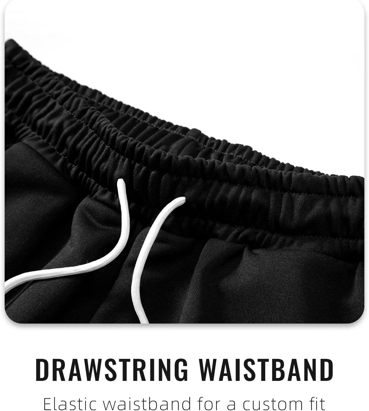 A WATERWANG Men's Cargo Sweat Shorts Casual Drawstring Elastic Waist Athletic Workout Gym Jogger Shorts with 5 Pockets