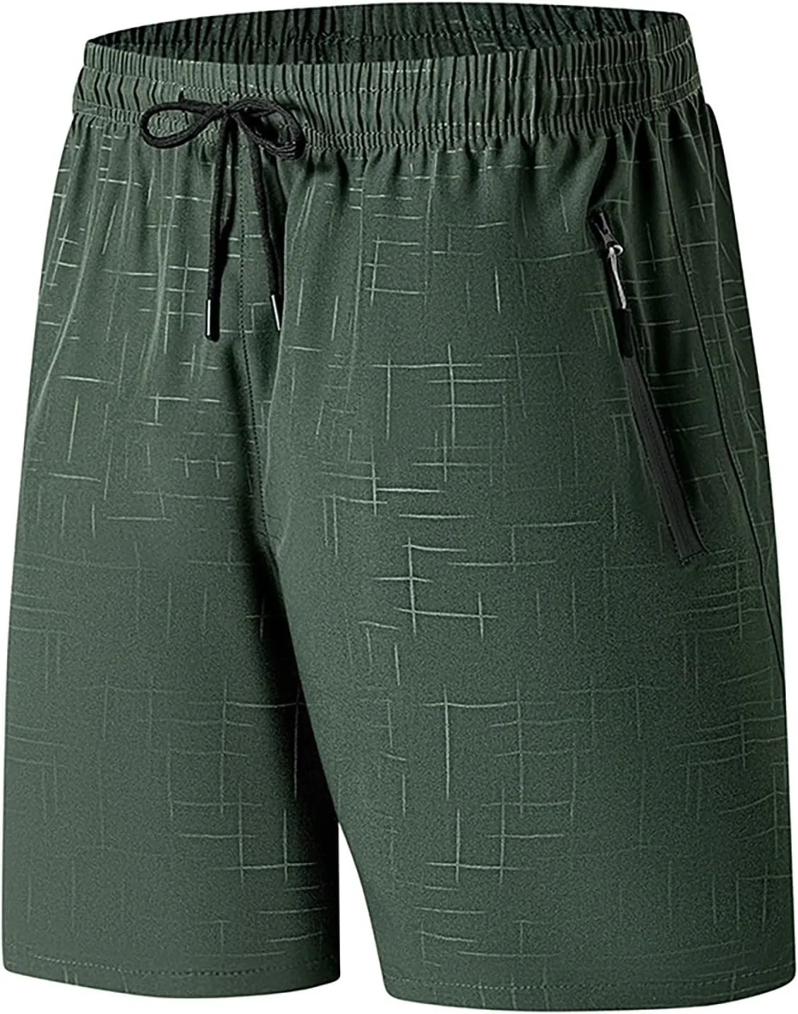 Active Sport Shorts for Men Baggy Bodybuilding Quick Dry Running Shorts Breathable Athletic Short with Zipper Pockets