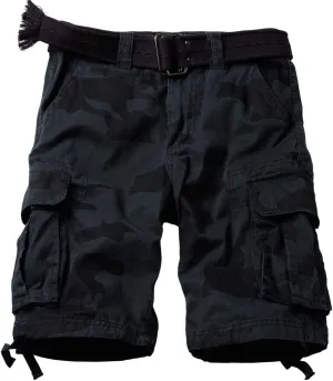 AKARMY Men's Cotton Casual Multi Pocket Outdoor Camouflage Shorts Twill Camo Cargo Shorts(No Belt)