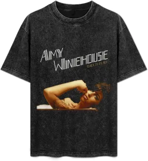 Amy Music Winehouse Mens Vintage Oversized T Shirt Fashion Cotton Round Neck T-Shirts Short Sleeves Classic Uniex Tee