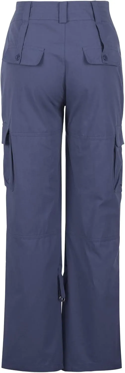Anjikang Women's Cargo Pants Teen Girl Y2K Trendy High Waist Parachute Pants Baggy Wide Leg Trousers Hiking Pants with Pocket