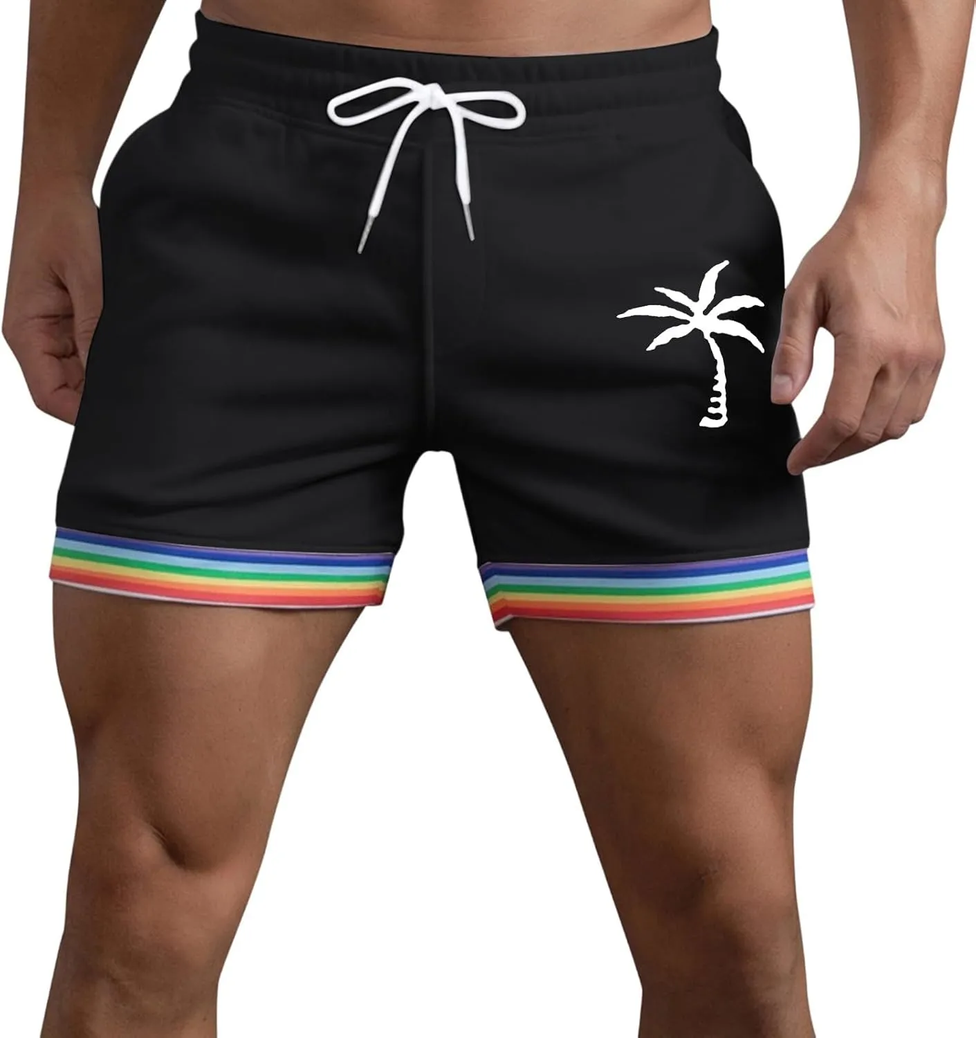 Athletic Shorts for Men 5 Inch Lightweight Quick Dry Workout Running Shorts Drawstring Elastic Waist Gym Shorts 2025