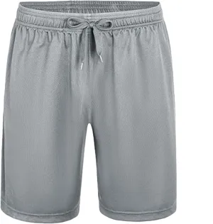 Athletic Shorts for Men with Pockets Elastic Waist Drawstring Quick Dry Activewear Workout Shorts 7 inch Mesh Sweat Shorts