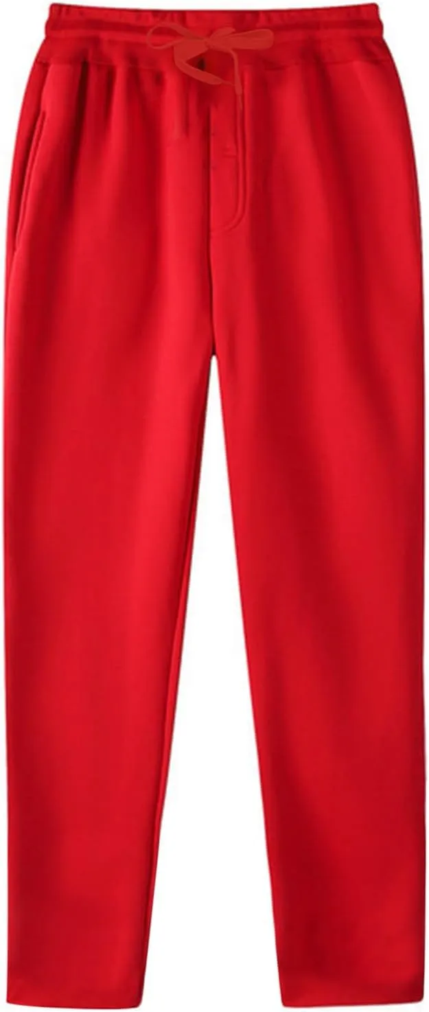 Baggy Cargo Pants Men Casual Elastic Drawstring Work Hiking Pants Straight Stretch Outdoor Jogger with Pockets