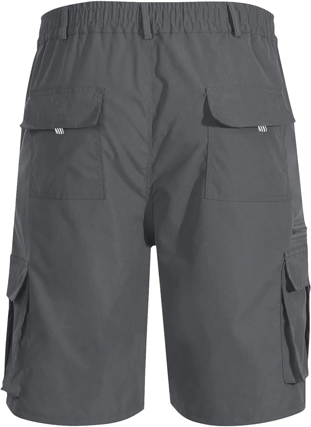 Baggy Cargo Shorts for Men Button Elastic Waist Work Shorts Lightweight Hiking Tactical Shorts Multi Zipper Pockets