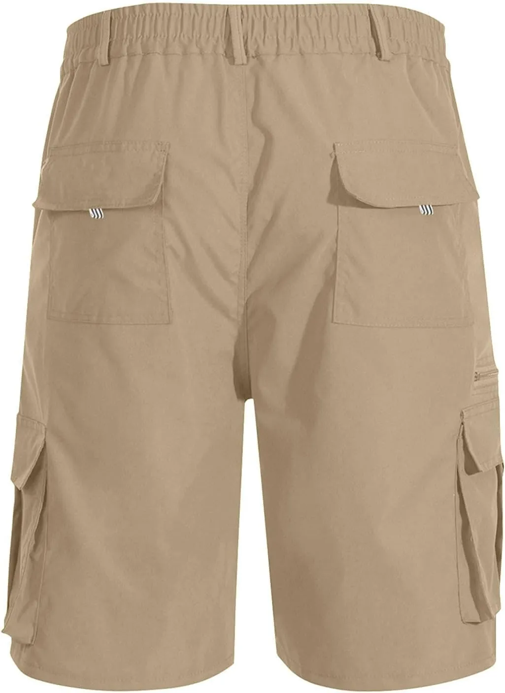 Baggy Cargo Shorts for Men Button Elastic Waist Work Shorts Lightweight Hiking Tactical Shorts Multi Zipper Pockets