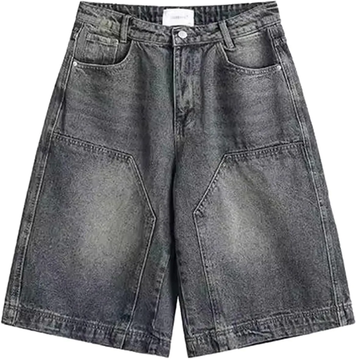 Bermuda Jean Shorts for Women High Waisted Trendy Stretchy Denim Shorts Knee Length Straight Legs Loose Long Shorts