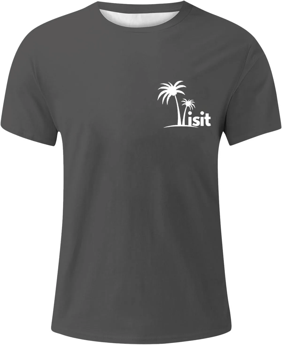 Big and Tall T-Shirts for Man Oversized Tropical Palm Print Tee Shirts Lightweight Quick Dry Summer Beach T Shirt