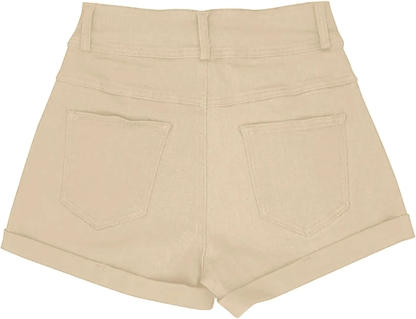 Business Dress Shorts for Women High Waisted Folded Hem Flex Flat Front Shorts Breathable Loose-Fit Comfy Work Short