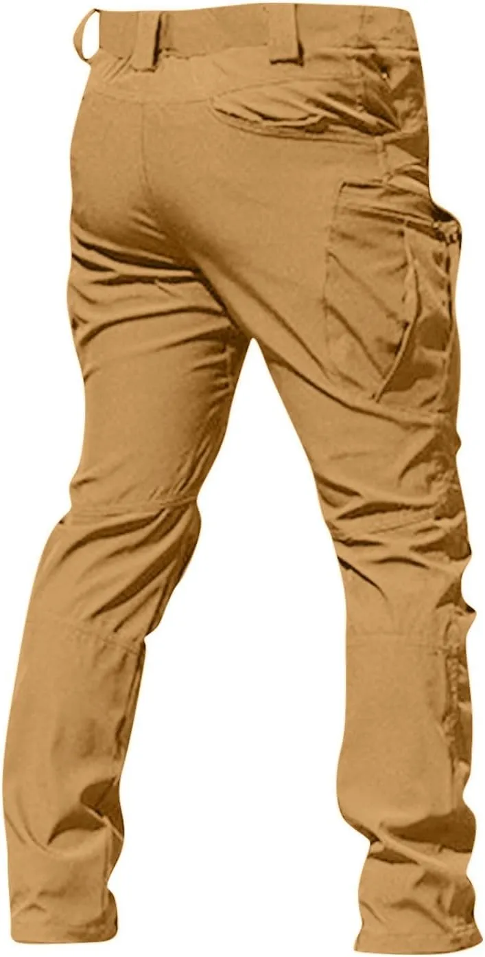Cargo Pants for Men Baggy Lightweight Outdoor Work Pants with Pockets Ripstop Flex Camo Tactical Waterproof Pants