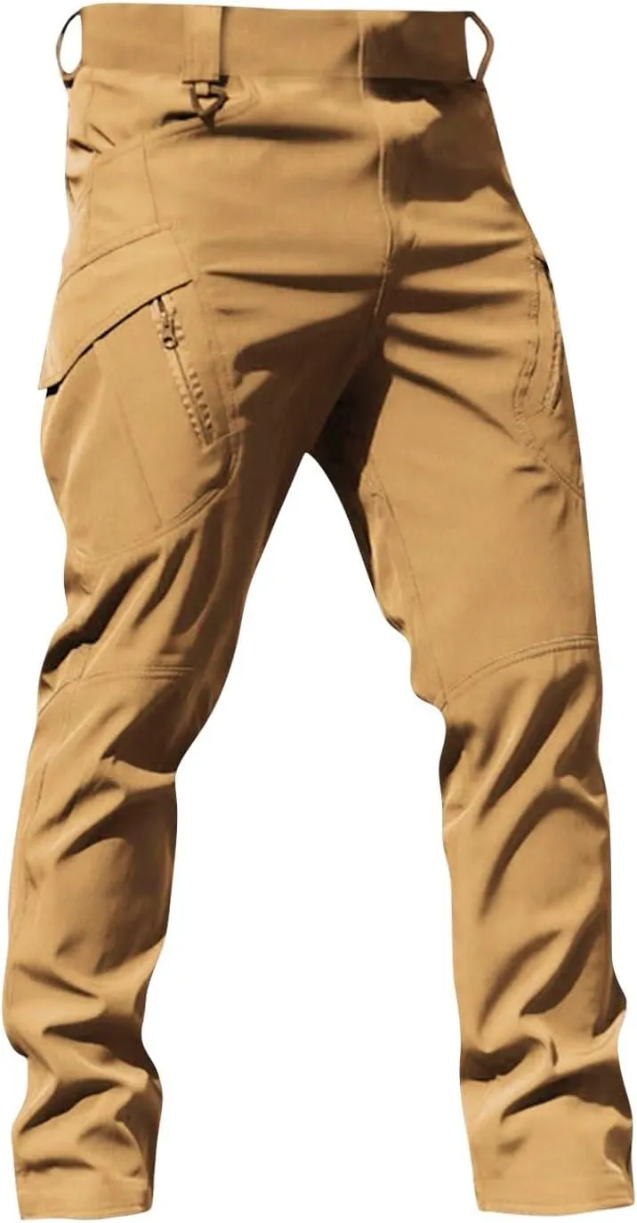 Cargo Pants for Men Baggy Lightweight Outdoor Work Pants with Pockets Ripstop Flex Camo Tactical Waterproof Pants