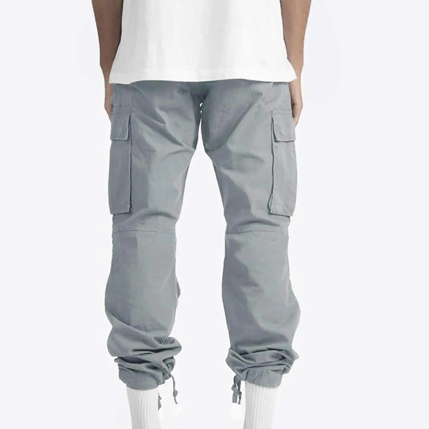 Cargo Pants for Men Big and Tall Baggy Sweatpants Drawstring Elastic Waist Pants Loose Fit Outdoor Sports Jogger