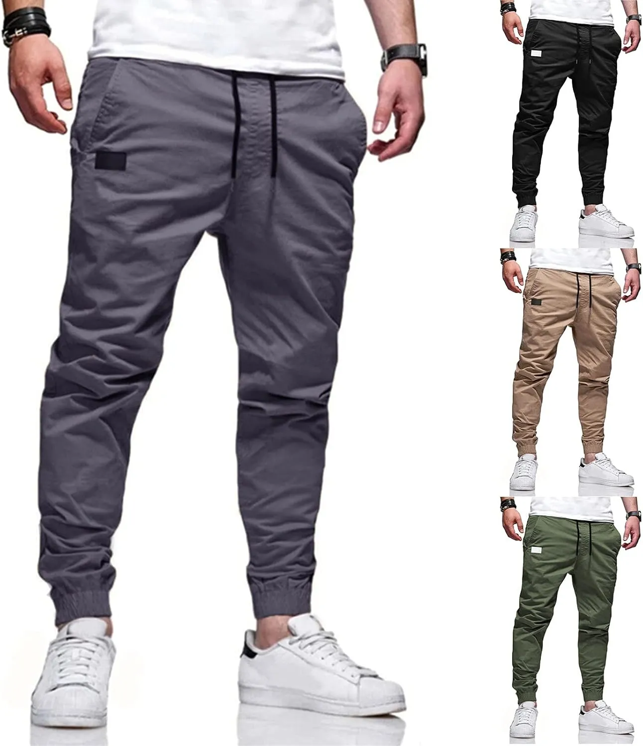 Cargo Pants for Men,Mens Fashion Hip Hop Pants Sweatpant Casual Long Pants Gym Sweatpants Trousers Long Pant