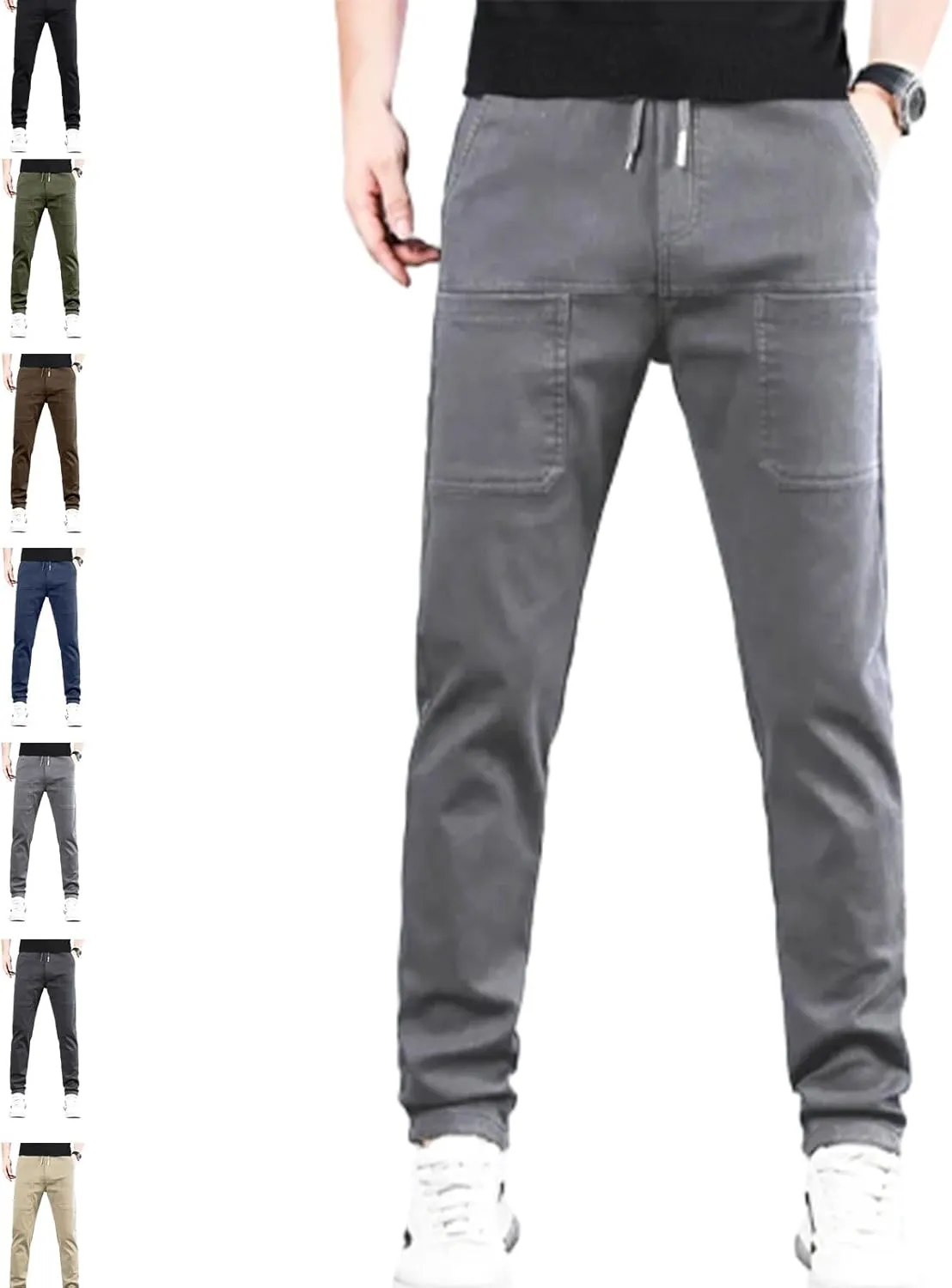 Cargo Pants, Men Multipants - High Stretch Multi-Pocket Durable Cargo Pants 6 Pockets