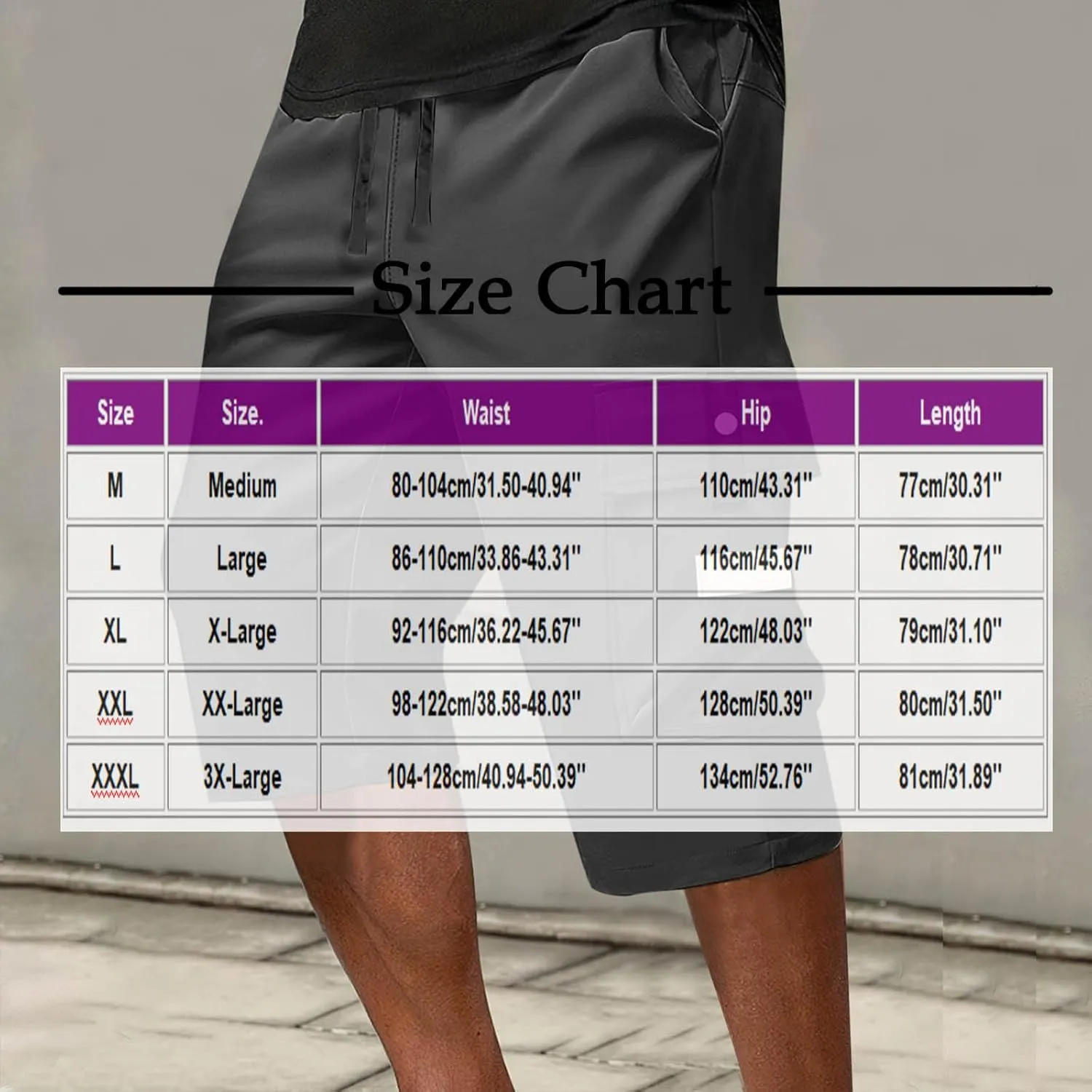 Cargo Shorts for Men Below Knee Lightweight Waterproof Long Shorts Quick Dry Work Bermuda Short Pants Multi Pockets