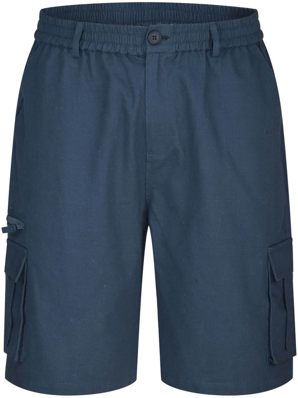 Cargo Shorts for Men Elastic Waist Cargo Pants Summer Bermuda Shorts with Multi Pockets Stretch Lightweight Shorts
