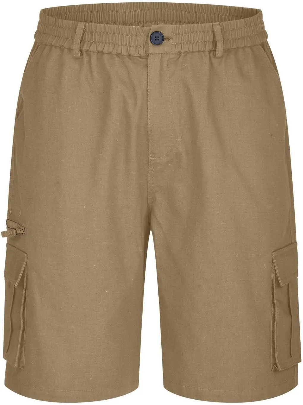 Cargo Shorts for Men Elastic Waist Cargo Pants Summer Bermuda Shorts with Multi Pockets Stretch Lightweight Shorts