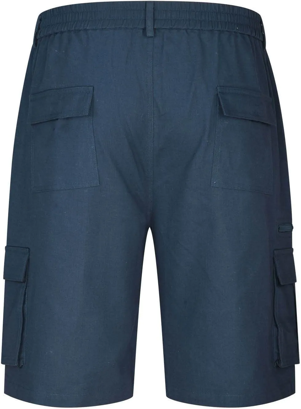 Cargo Shorts for Men Elastic Waist Cargo Pants Summer Bermuda Shorts with Multi Pockets Stretch Lightweight Shorts