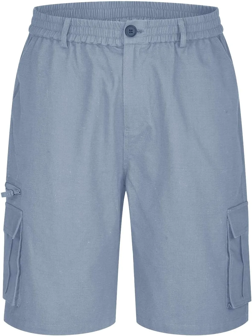 Cargo Shorts for Men Elastic Waist Cargo Pants Summer Bermuda Shorts with Multi Pockets Stretch Lightweight Shorts