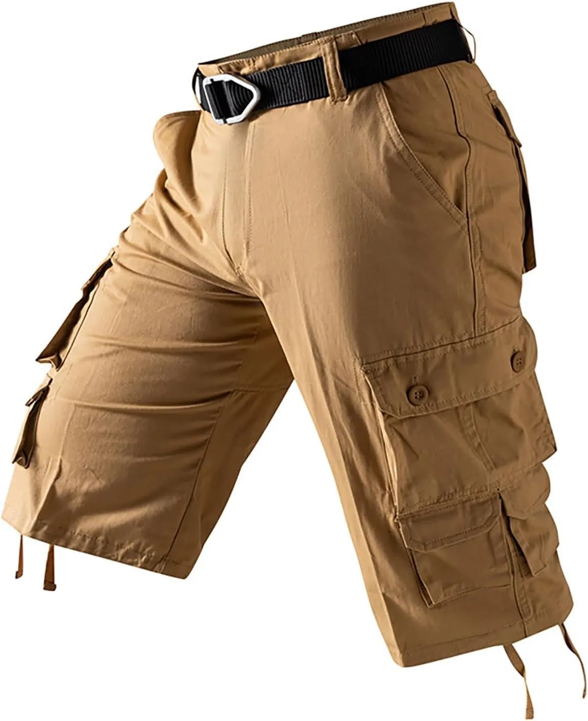 Cargo Shorts for Men's 2025 Fashion Plus Size Multiple Pockets Loose Comfy Workwear Short Pants Crop Sweatpant