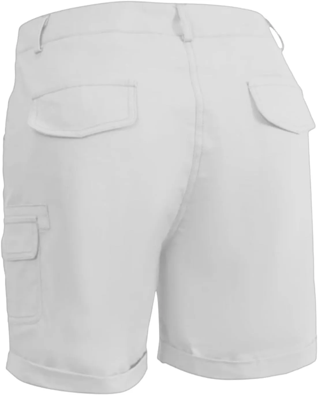 Cargo Shorts for Women Casual Summer High Waisted Jean Shorts with Pockets Knee Length Pull On Hiking Outfits