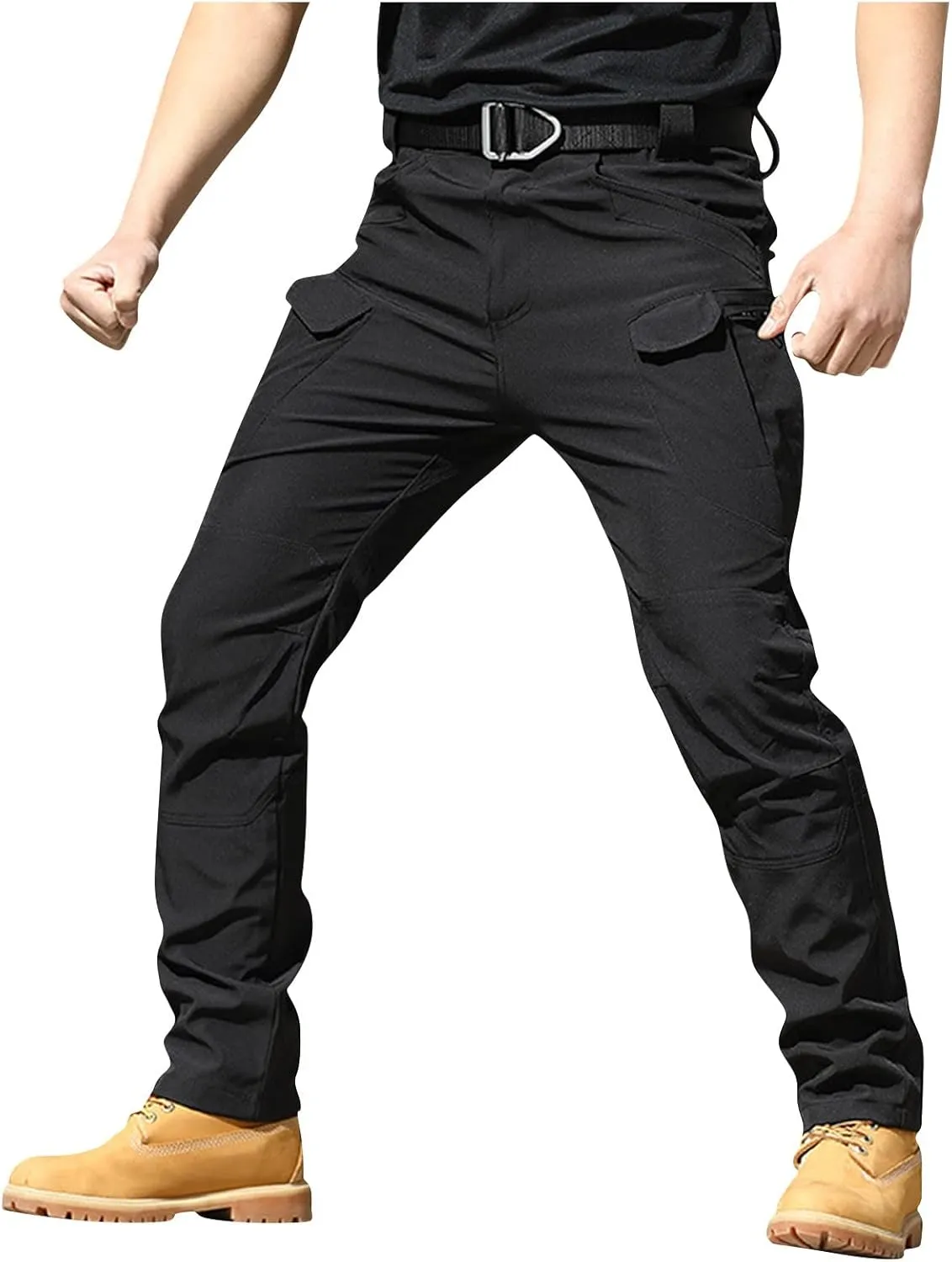 Cargo Work Pants for Men Relaxed Fit Ripstop Tactical Pants with Multi Pockets Comfy Lightweight Outdoor Hiking Pants