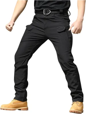 Cargo Work Pants for Men Relaxed Fit Ripstop Tactical Pants with Multi Pockets Comfy Lightweight Outdoor Hiking Pants