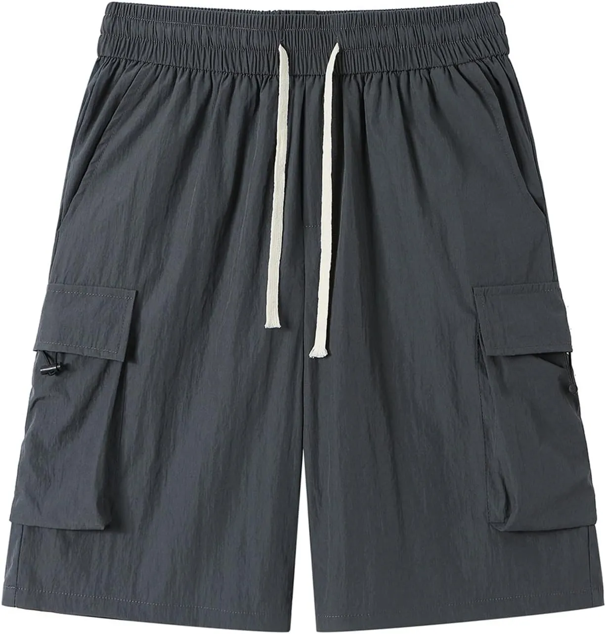Casual Cargo Shorts for Men Elastic Waist Drawstring Summer Pants 2025 Workout Running SweatShorts with Multi Pockets