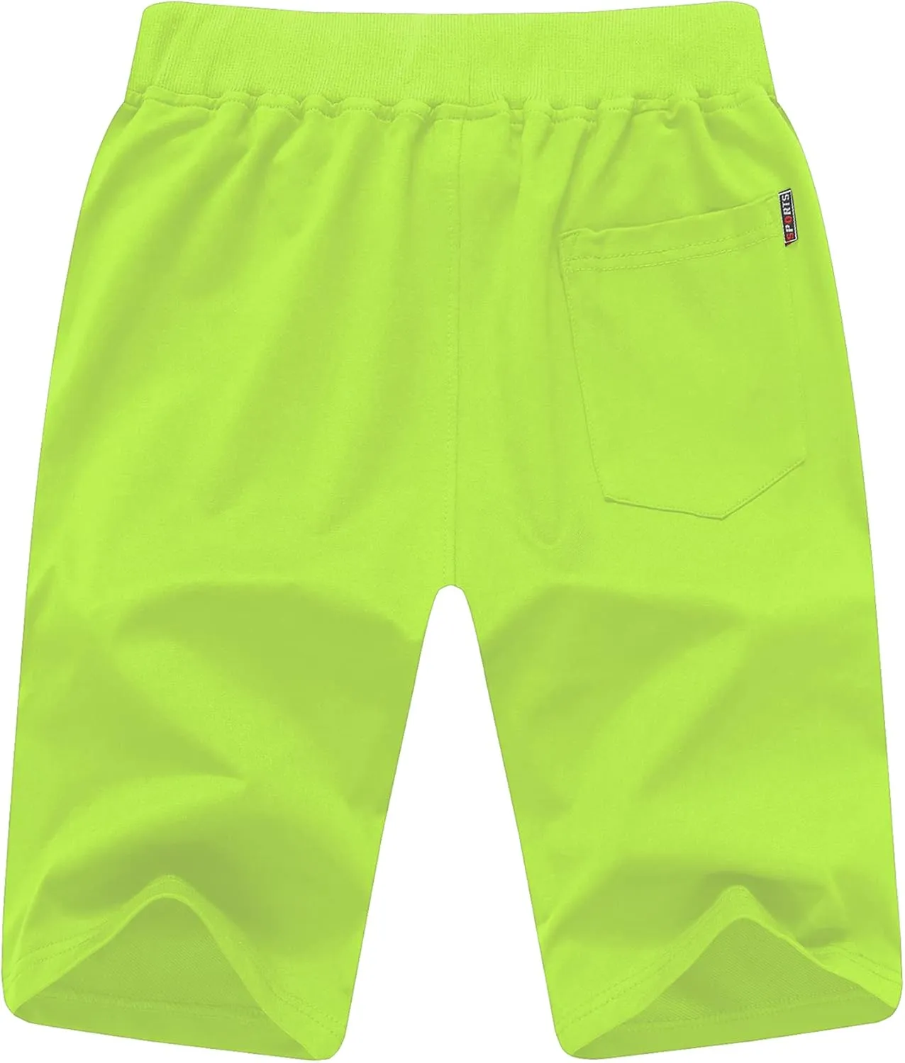 Chrisuno Men's Shorts Elastic Waist Athletic Sweat Shorts with Zipper Pockets