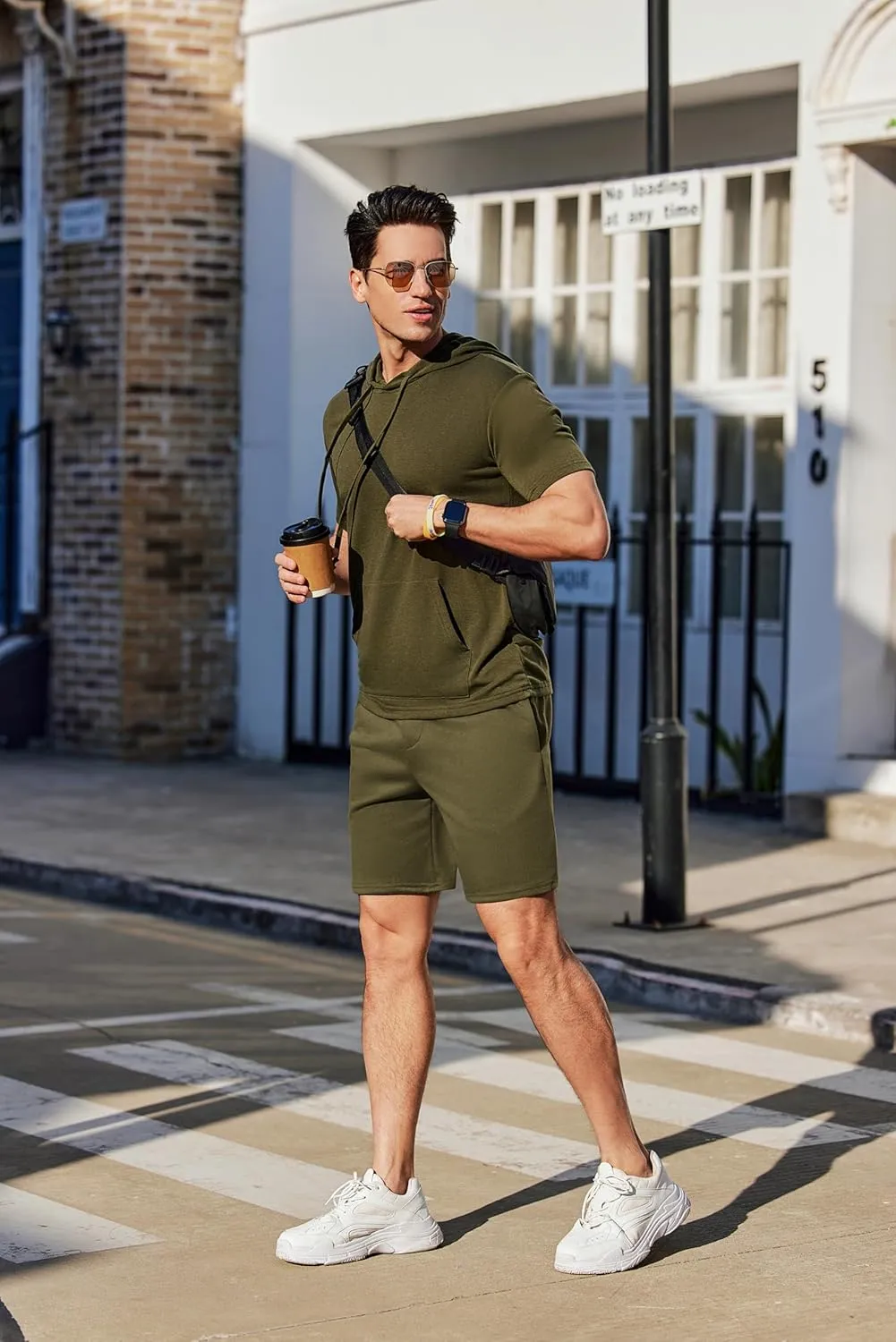 COOFANDY Men's Sweat Shorts 7 Inch Athletic Workout Shorts 2 Pack Casual Lounge Joggers Short Pants with Pockets