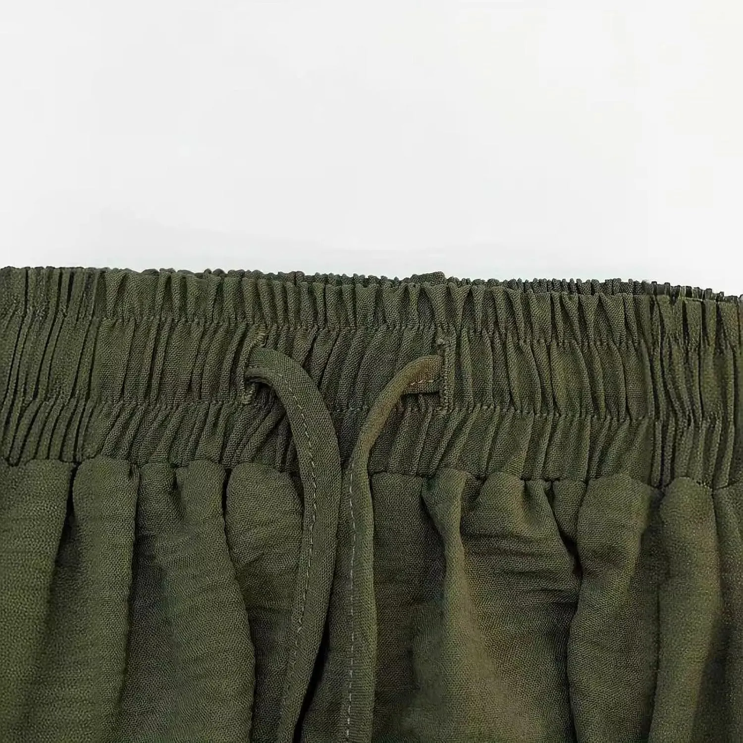 Cotton Linen Pant for Men Casual Elastic Waist Lightweight Loose Harem Trousers Solid Color Loose Beach Hippie Pants
