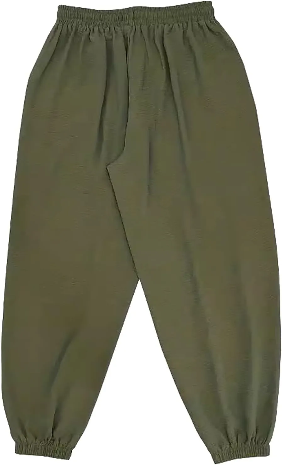 Cotton Linen Pant for Men Casual Elastic Waist Lightweight Loose Harem Trousers Solid Color Loose Beach Hippie Pants