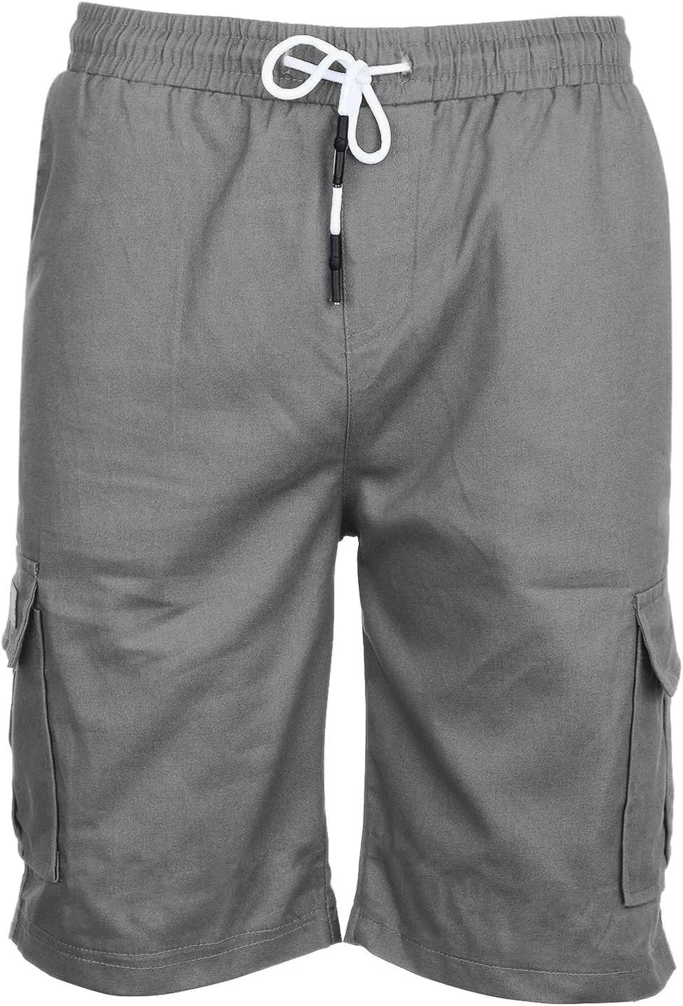 CRNTCEM Mens Casual Cargo Shorts Cotton Twill Chino Short Drawstring Stretch Summer Work Dressy Shorts with Pockets