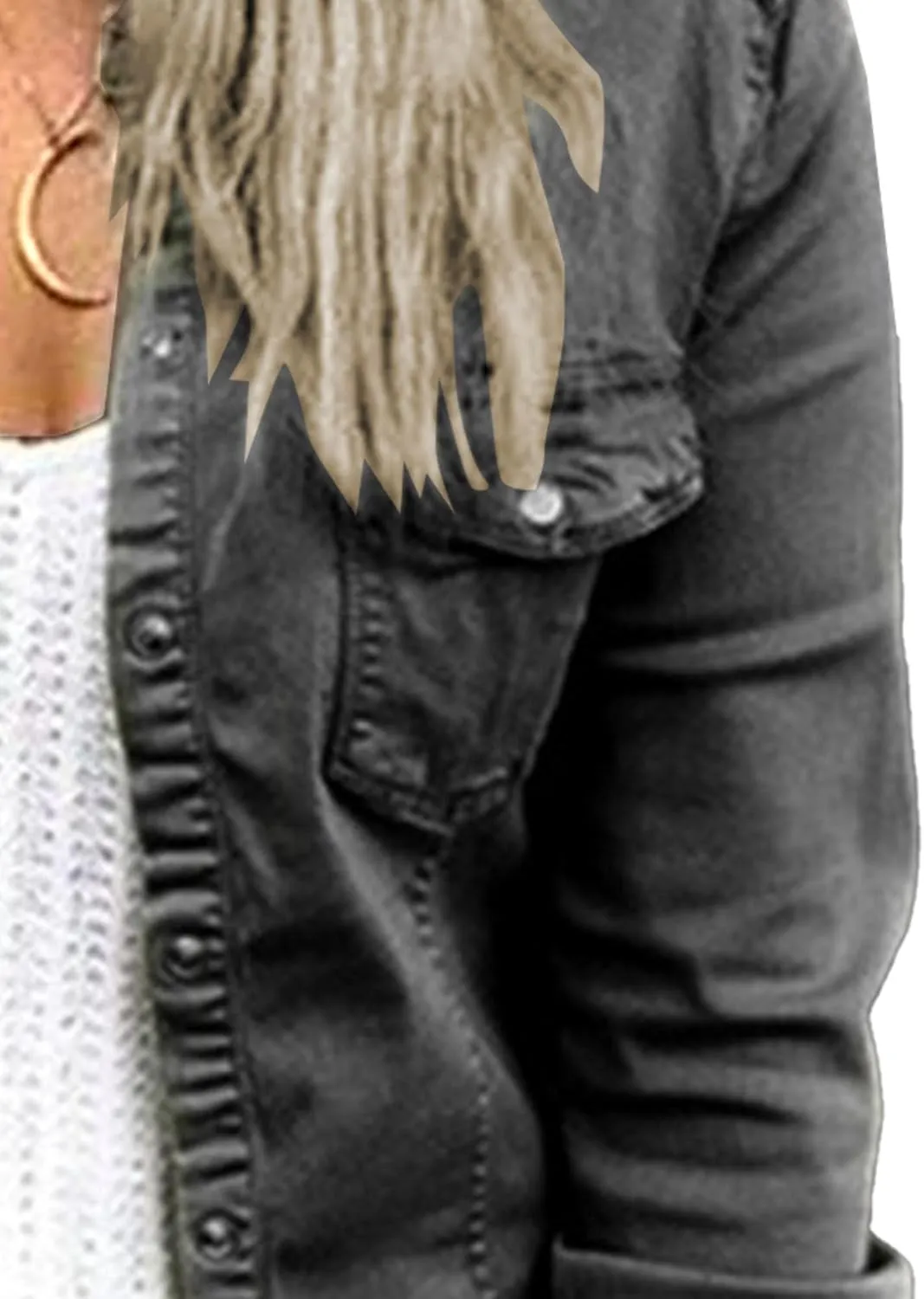 Denim Jacket For Women Chambray Western Jean Long Sleeve Button Up Shirts 2025 Spring Jean Jackets
