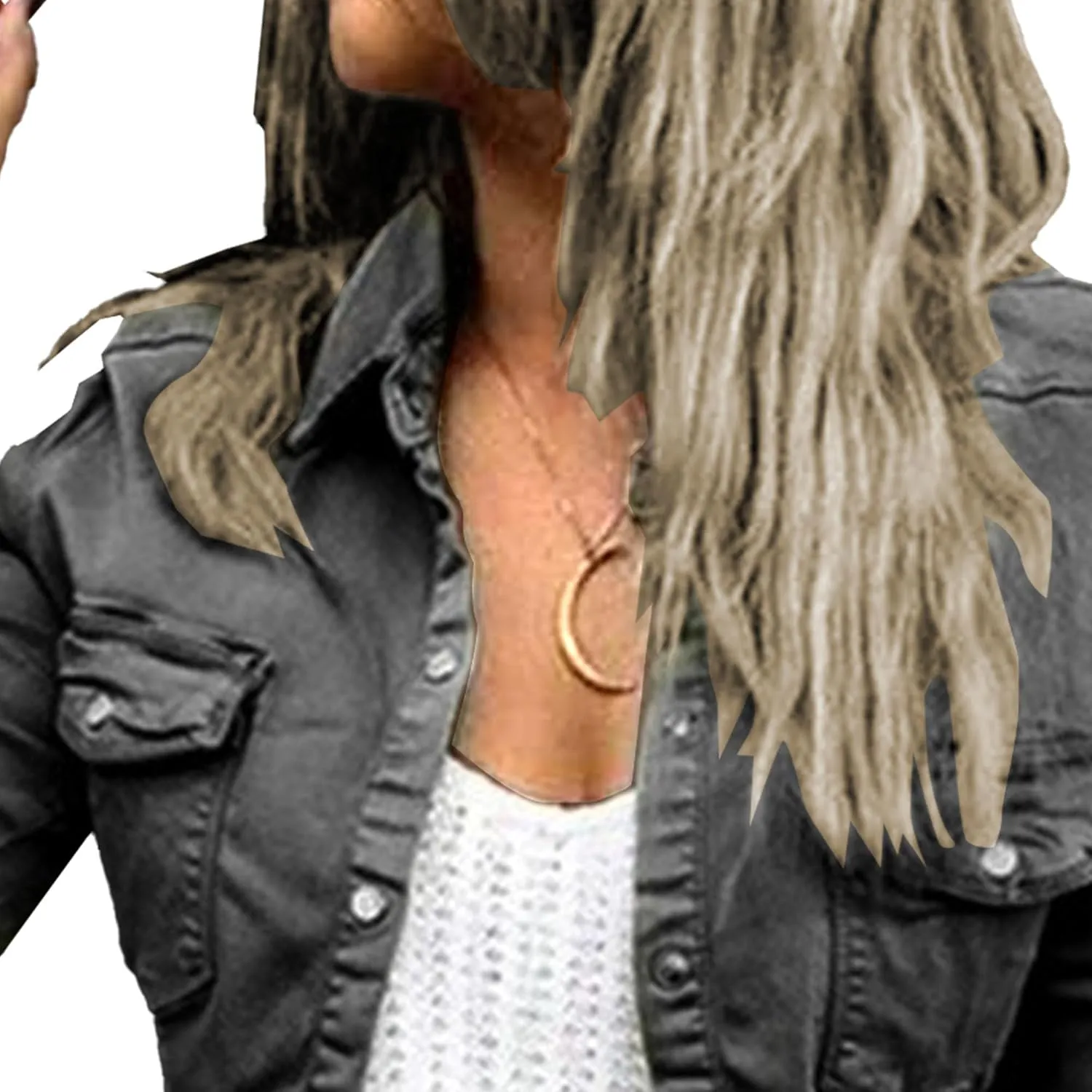 Denim Jacket For Women Chambray Western Jean Long Sleeve Button Up Shirts 2025 Spring Jean Jackets