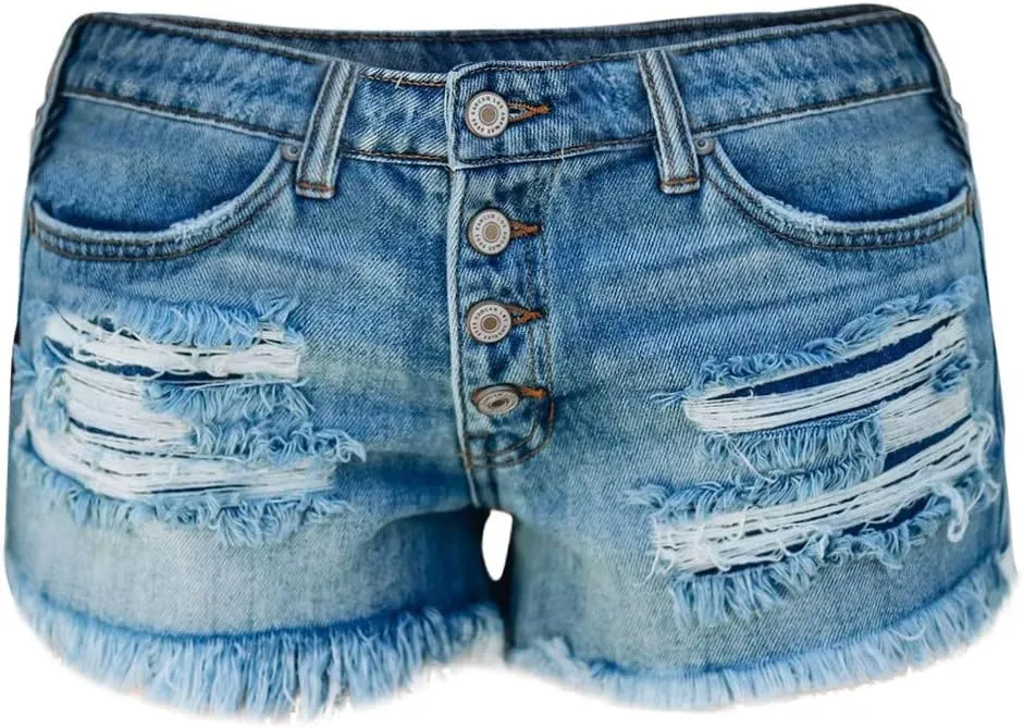 Denim Shorts Women High Waisted Jeans Shorts for Women Stretchy Hot Short Jeans Ripped Jean Short