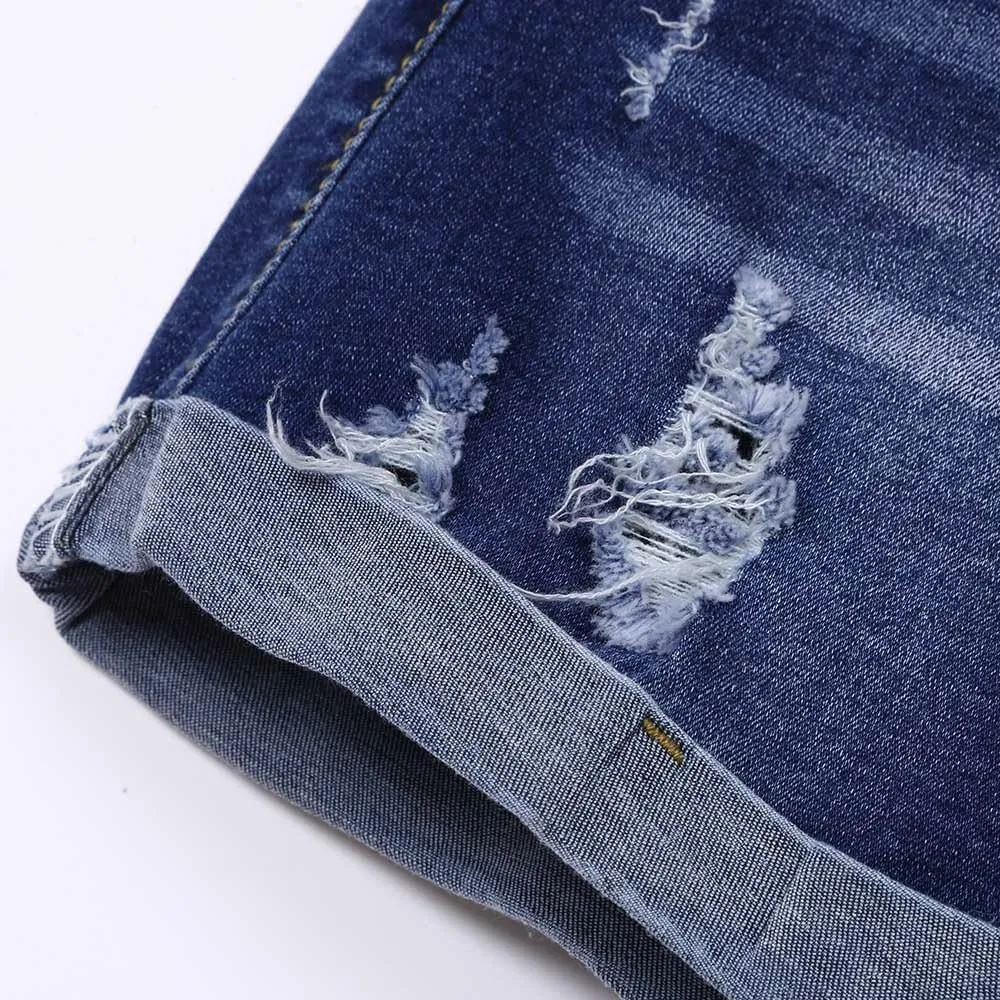 Denim Shorts Women High Waisted Jeans Shorts for Women Stretchy Hot Short Jeans Ripped Jean Short