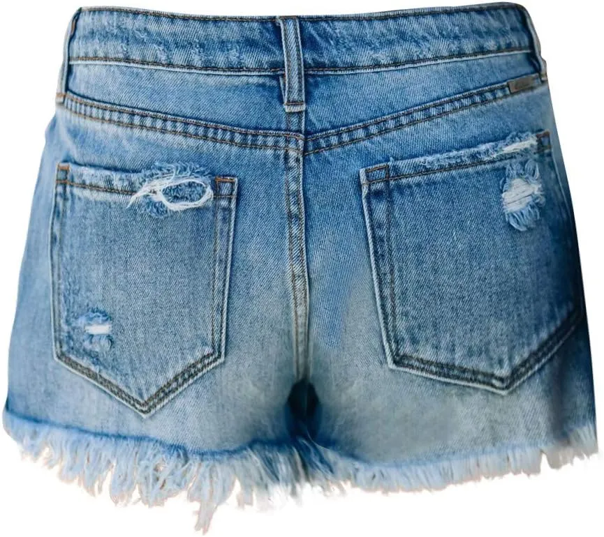 Denim Shorts Women High Waisted Jeans Shorts for Women Stretchy Hot Short Jeans Ripped Jean Short