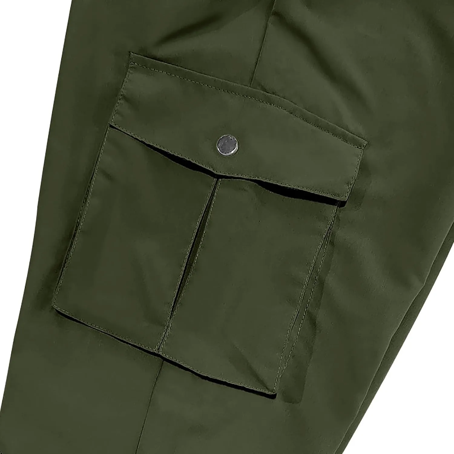 Dgoopd Straight Leg Cargo Pants Men Drawstring Elastic Waist Casual Cargo Pant Mens Cargo Work Pants with Multi Pocket