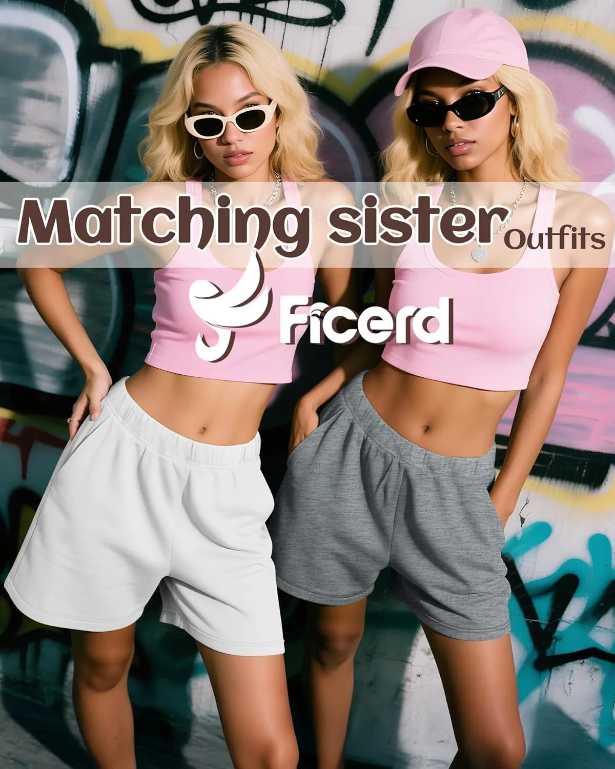 Ficerd 3 Pack Women's Sweat Shorts High Waisted Casual Summer Workout Comfy Lounge Short with Pockets Athletic Trendy Pants