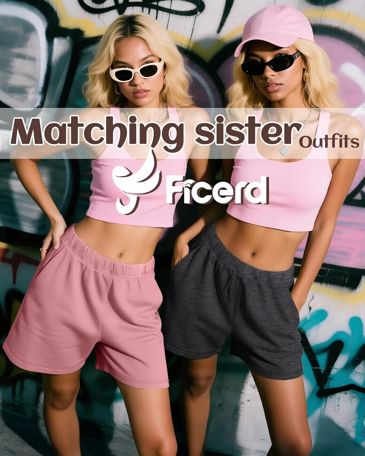 Ficerd 3 Pack Women's Sweat Shorts High Waisted Casual Summer Workout Comfy Lounge Short with Pockets Athletic Trendy Pants