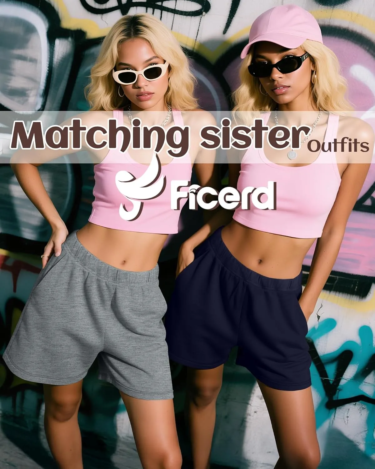 Ficerd 3 Pack Women's Sweat Shorts High Waisted Casual Summer Workout Comfy Lounge Short with Pockets Athletic Trendy Pants