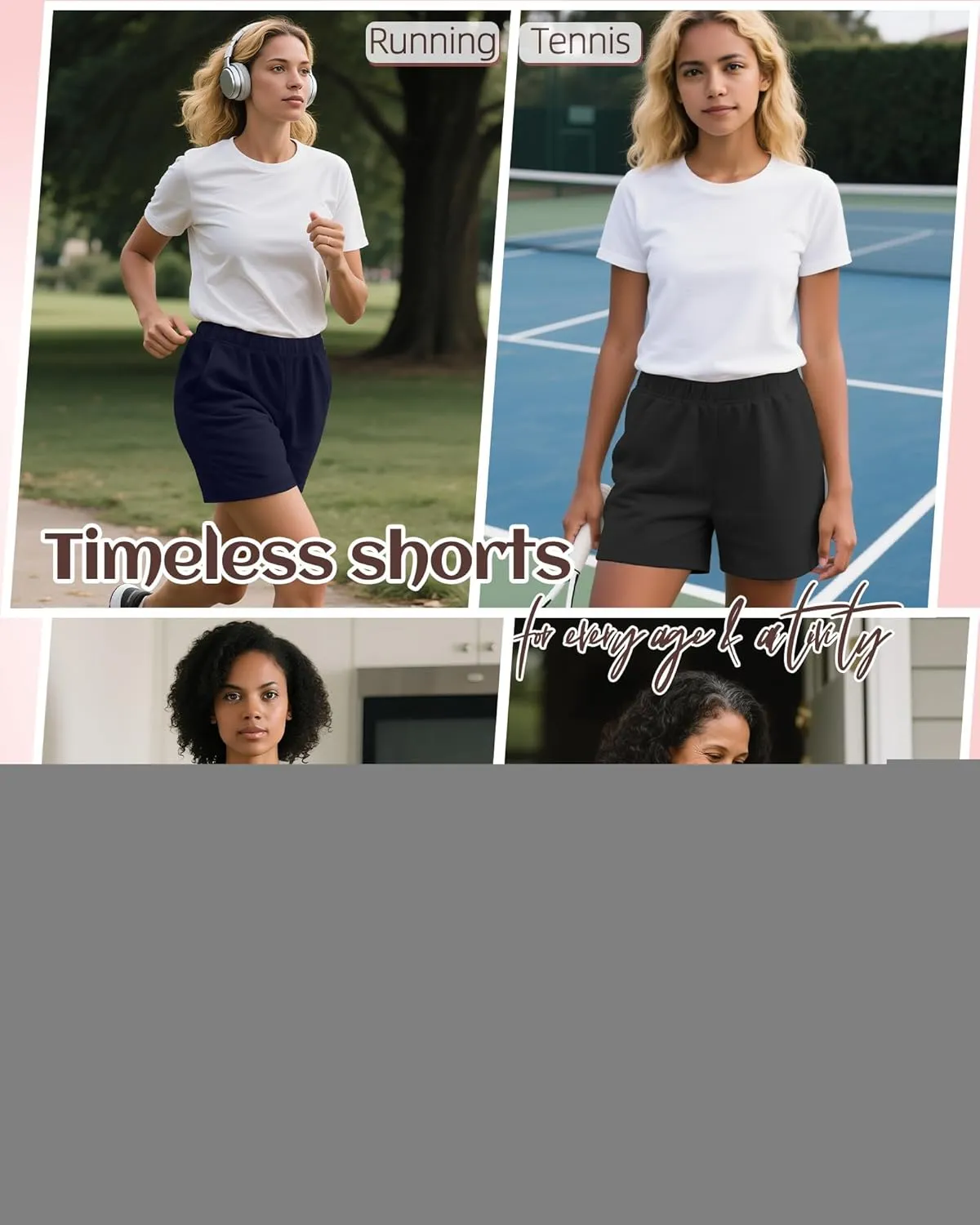 Ficerd 3 Pack Women's Sweat Shorts High Waisted Casual Summer Workout Comfy Lounge Short with Pockets Athletic Trendy Pants