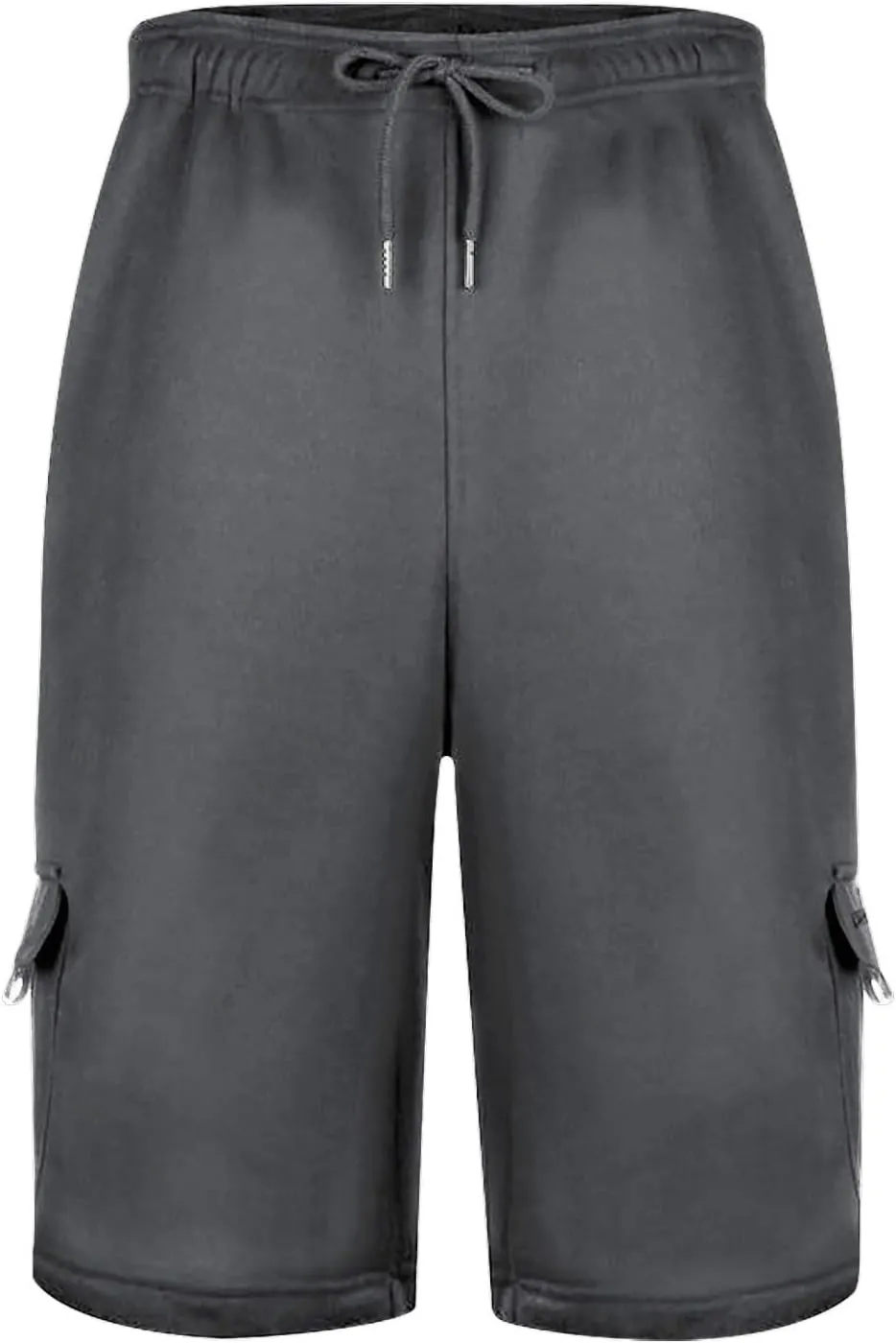 Finelylove Cargo Shorts for Men Casual Summer Sweat Shorts Elastic Waist Drawstring Workout Athletic Gym Shorts with Pockets