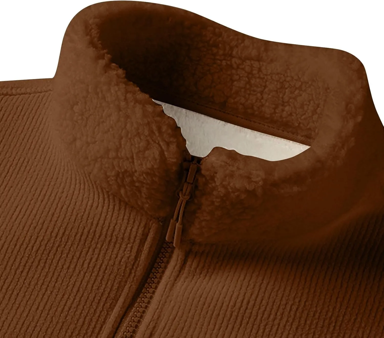 Finelylove Mens Fleece Jacket Soft Sherpa Lined Full Zip Cardigan Jackets Casual Soft Warm Fall Winter Coats Outwear