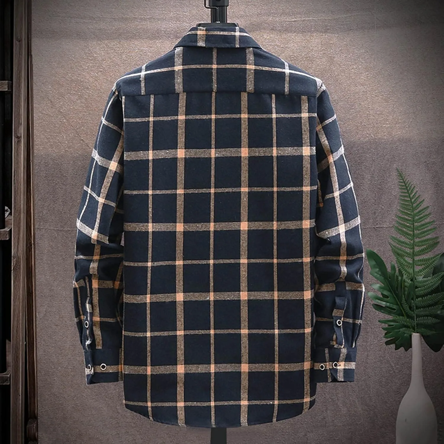 Flannel Shirt for Men,Mens Flannel Plaid Shirts Long Sleeve Flannel Shirt Fashion Casual Cotton Button Down Shirts