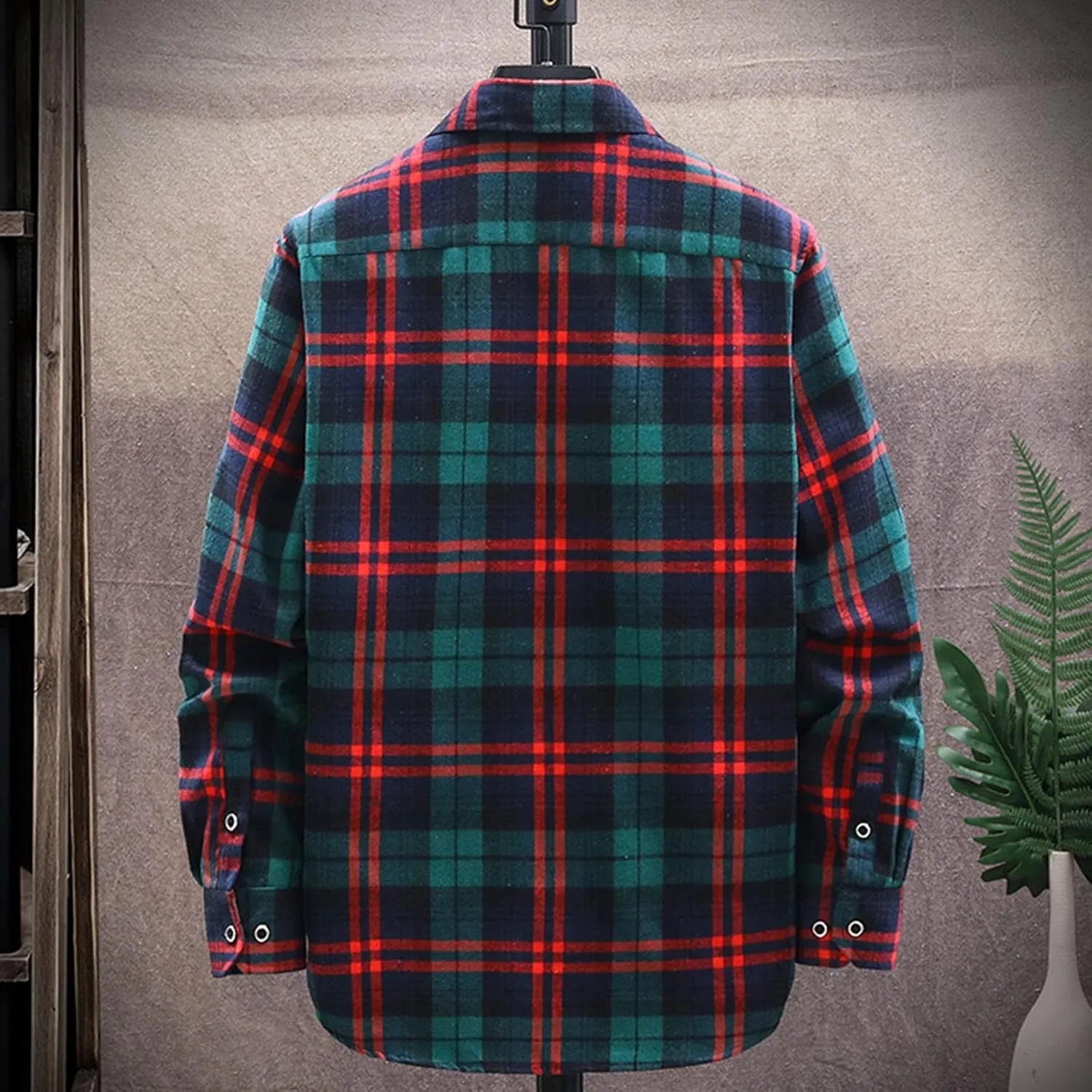 Flannel Shirt for Men,Mens Flannel Plaid Shirts Long Sleeve Flannel Shirt Fashion Casual Cotton Button Down Shirts