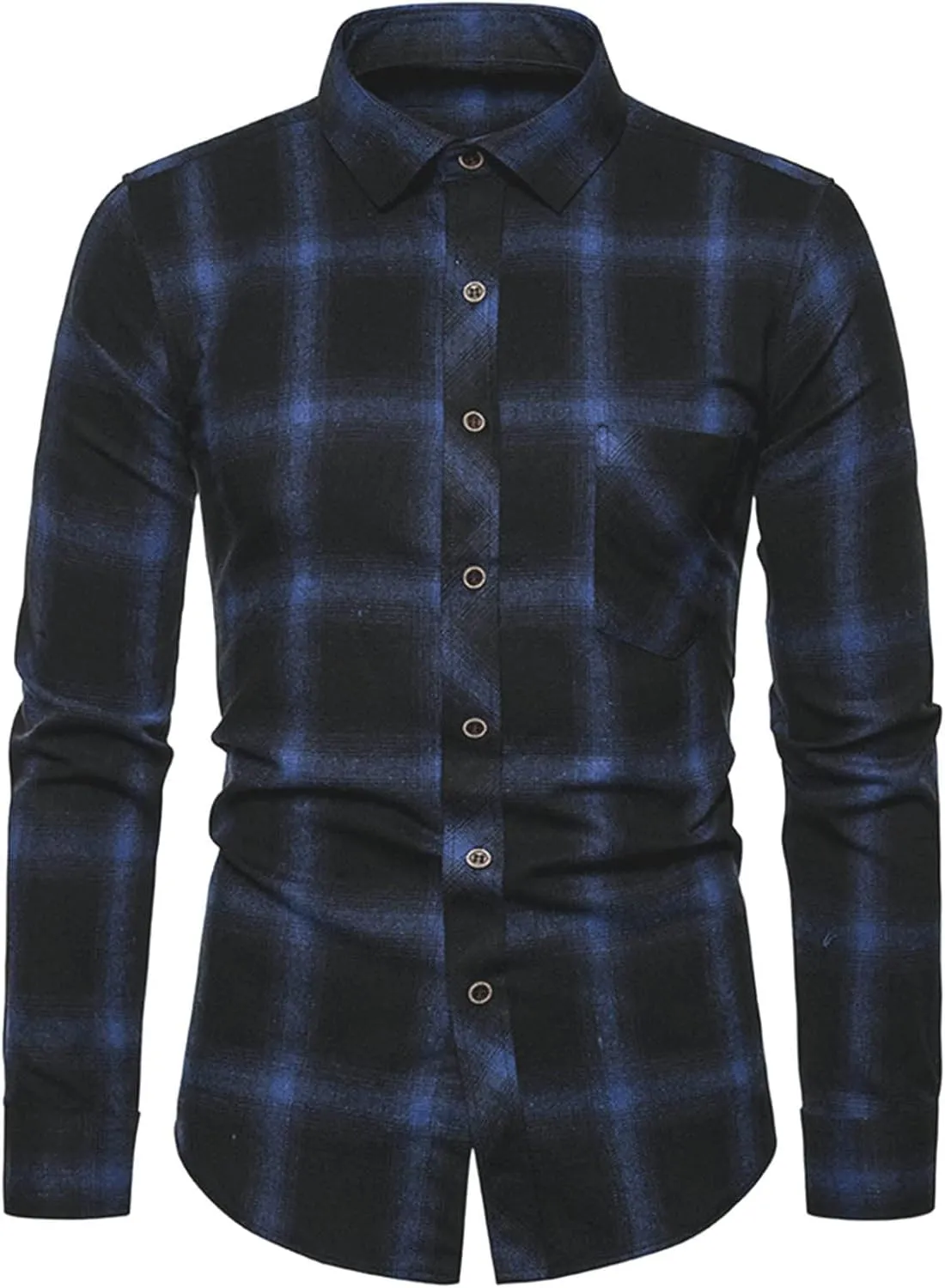 Flannel Shirt for Men,Mens Flannel Plaid Shirts Long Sleeve Flannel Shirt Fashion Casual Cotton Button Down Shirts